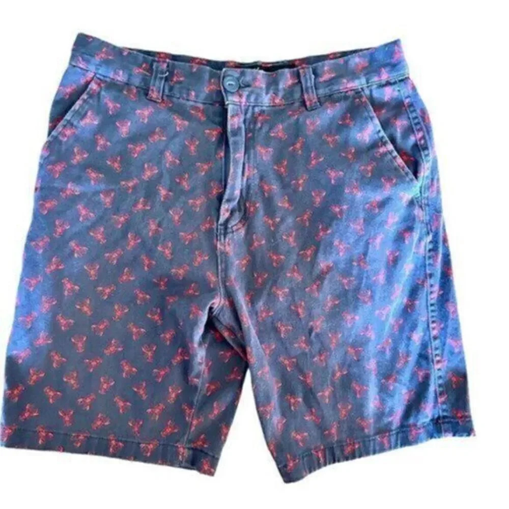 EUC - Brooklyn Cloth Men’s Shorts Navy Twill with Lobstera & Pockets - Size 32/M